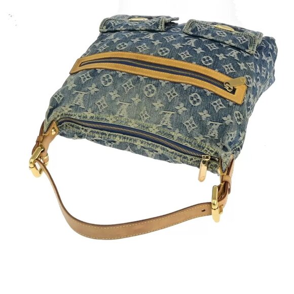 LOUIS VUITTON Buggy GM Shoulder Bag Monogram Denim Leather Blue M95048 25SJ587 - Picture 9 of 15